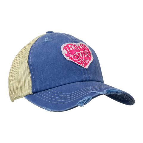 Cherished Girl Cap - Jesus Loves Me Heart