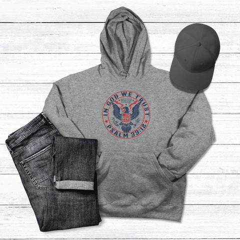 Hold Fast Mens Hoody In God We Trust Emblem